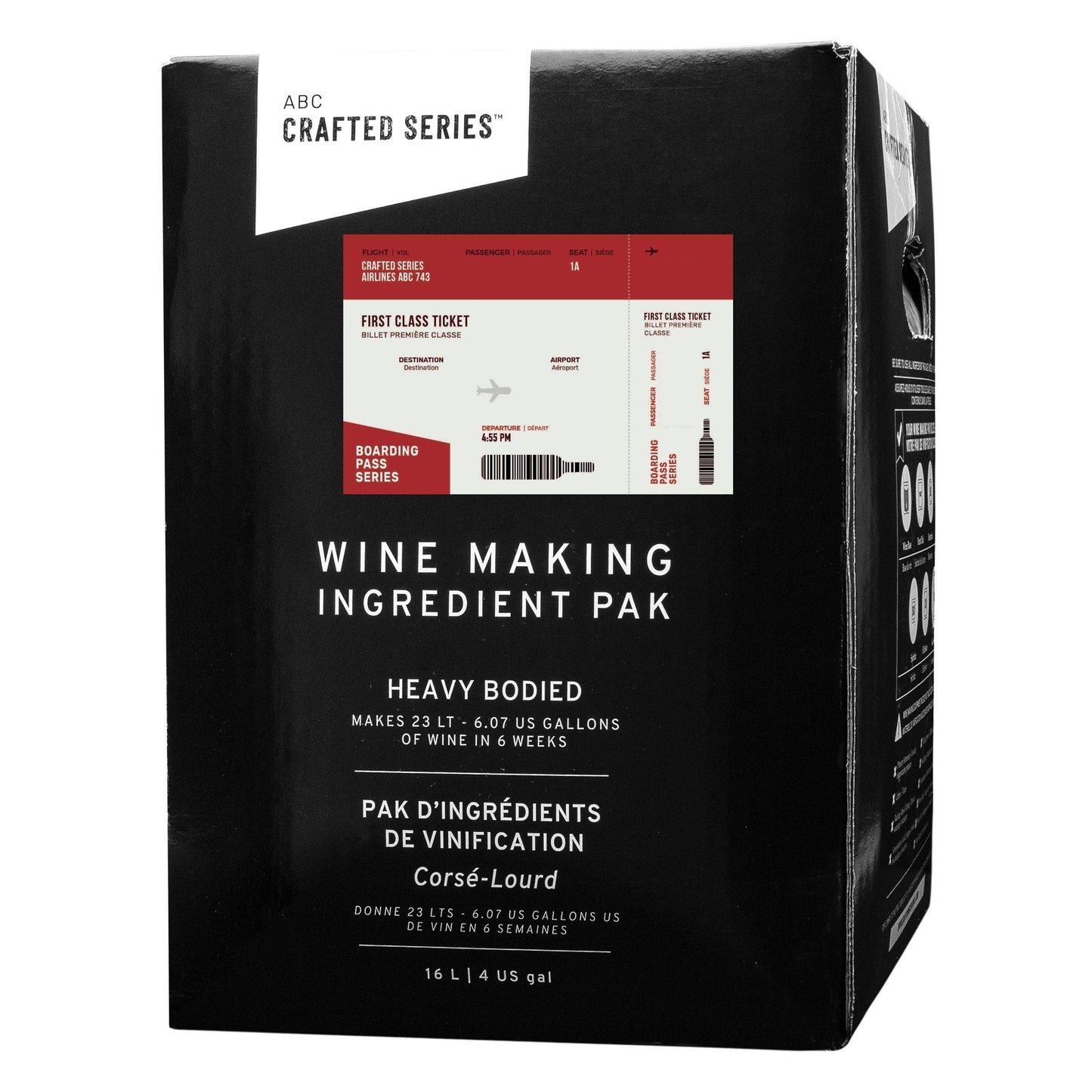 American Napa Valley | Pinot Noir, Syrah, Petit Verdot | 13.5% Heavy-Bodied Boarding Pass Red Trio Winemaking Kit (16 L | 4.22 gal)