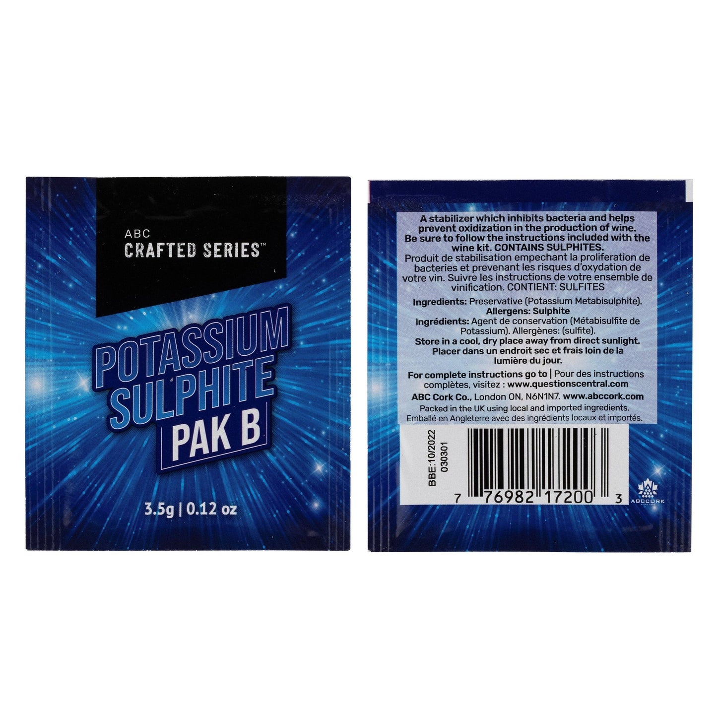 Potassium Sulphite (3.5 g | 0.12 oz)