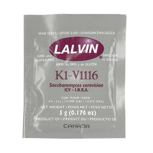 Wine Yeast Lalvin 1116 (5 g | 0.176 oz) Expires 09.30.2023