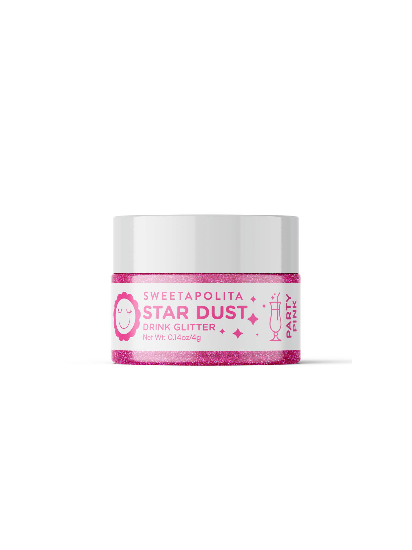 PARTY PINK | Star Dust Edible Drink Glitter 4g jar