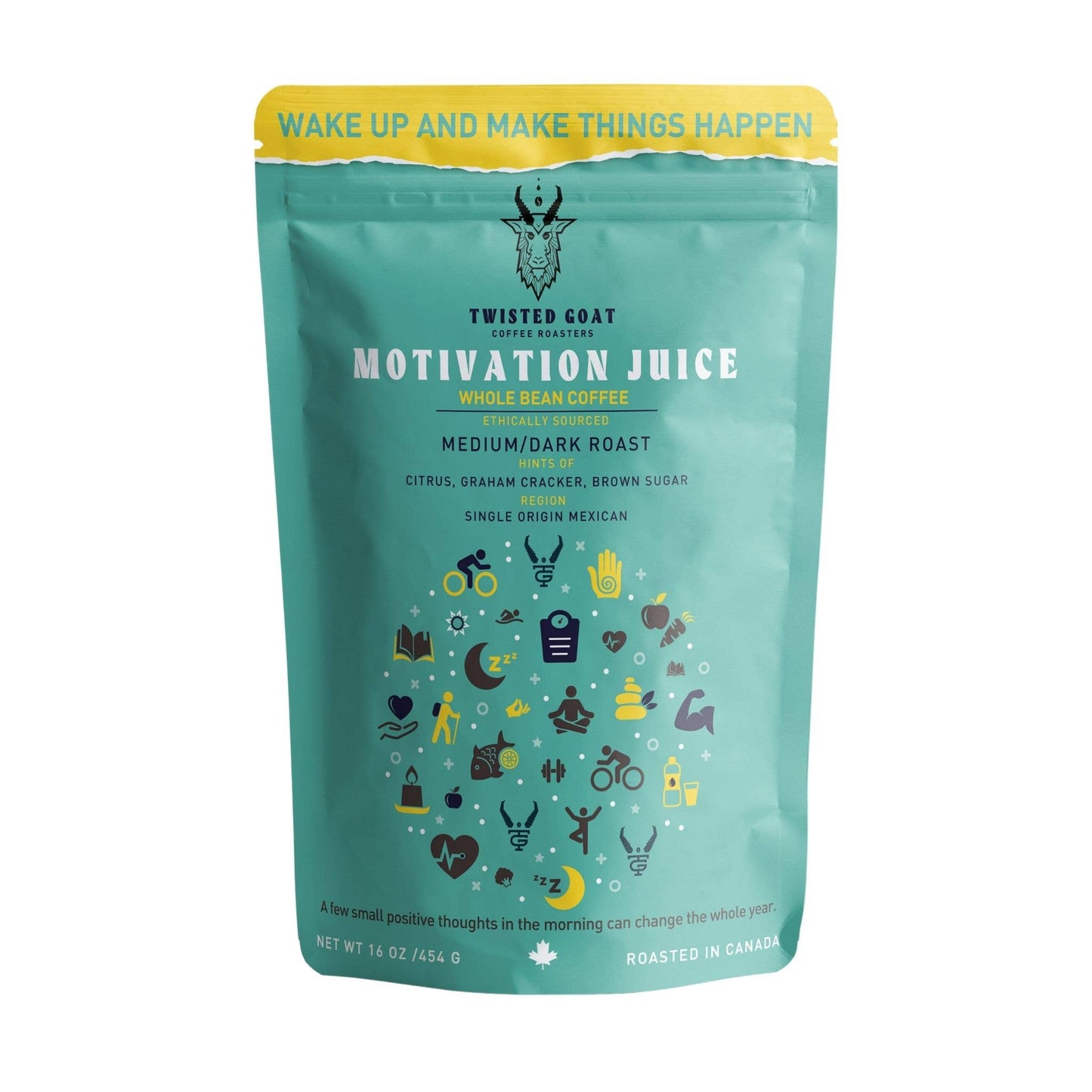 Motivation Juice | Whole Bean Coffee | Med-Dark Roast | 1lb