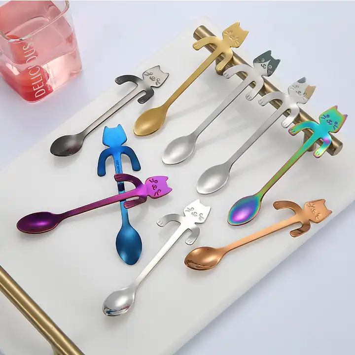 Cat Spoon - For Tea, Coffee or Dessert - 4 colors