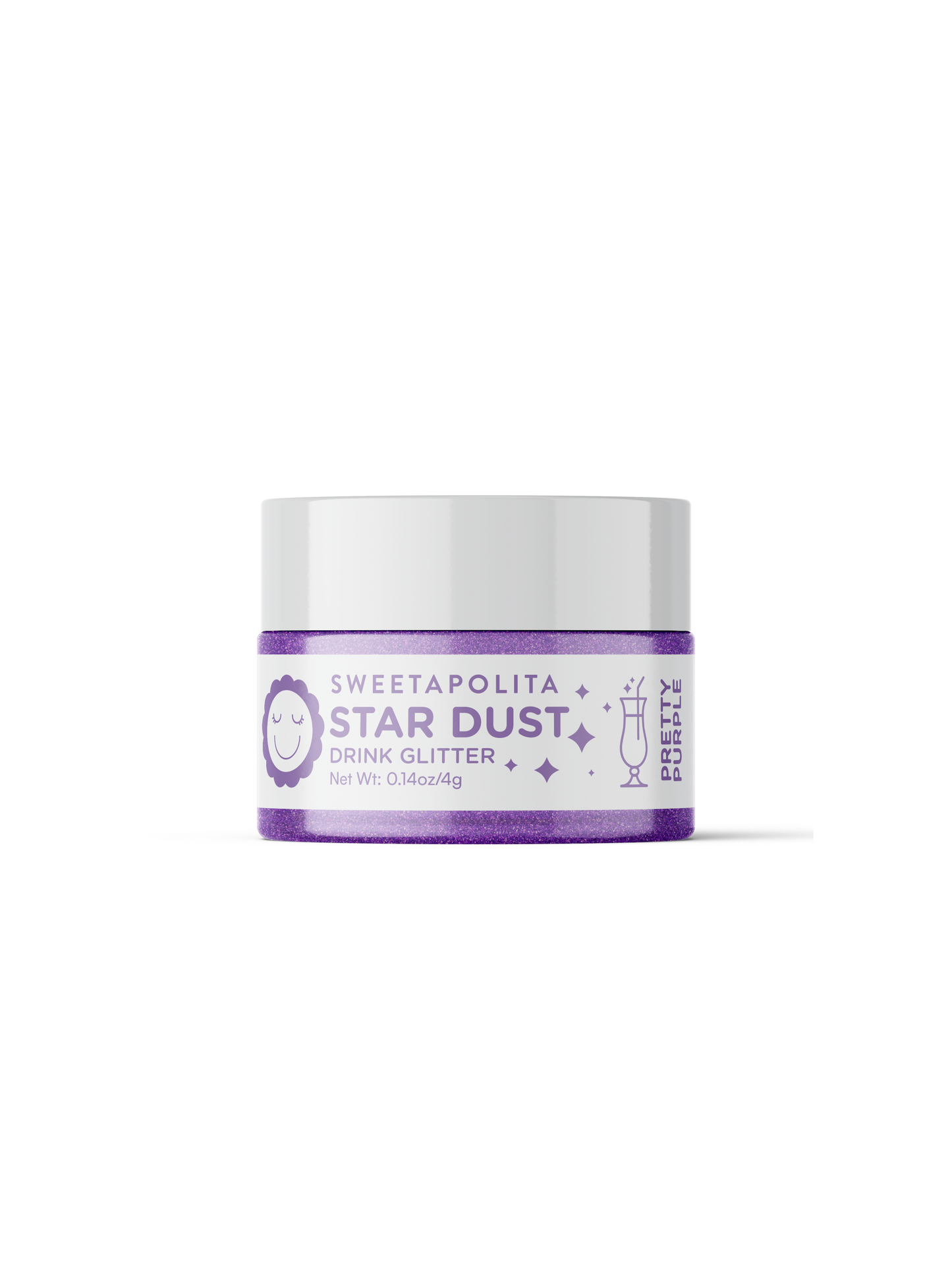 PRETTY PURPLE | Star Dust Edible Drink Glitter 4g jar